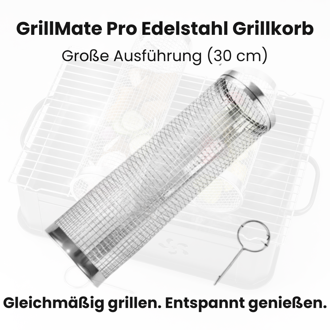 GrillMate Pro Edelstahl Grillkorb – Gleichmäßig grillen, entspannt genießen