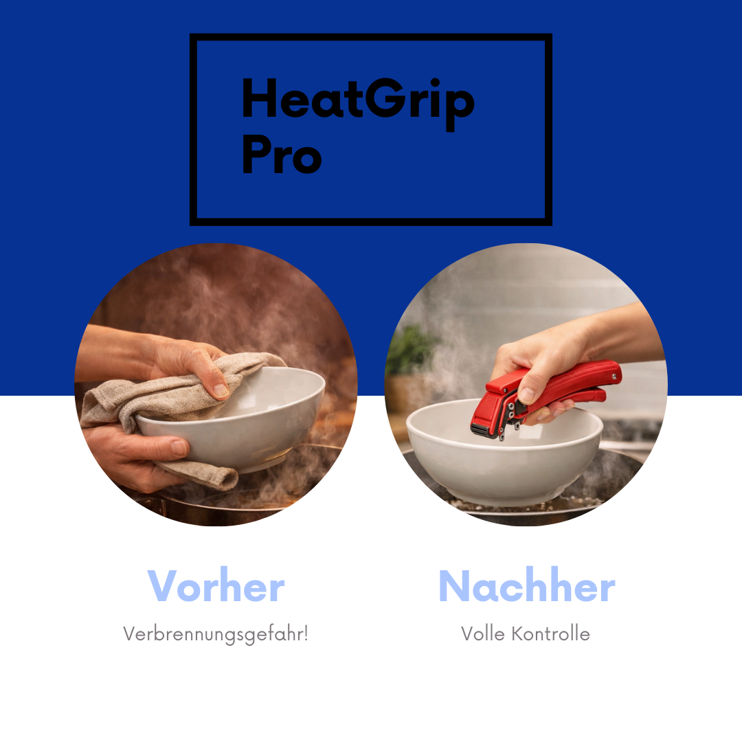 HeatGrip Pro 3‑in‑1 Silikon‑Küchenklemme – Sicher greifen, clever servieren