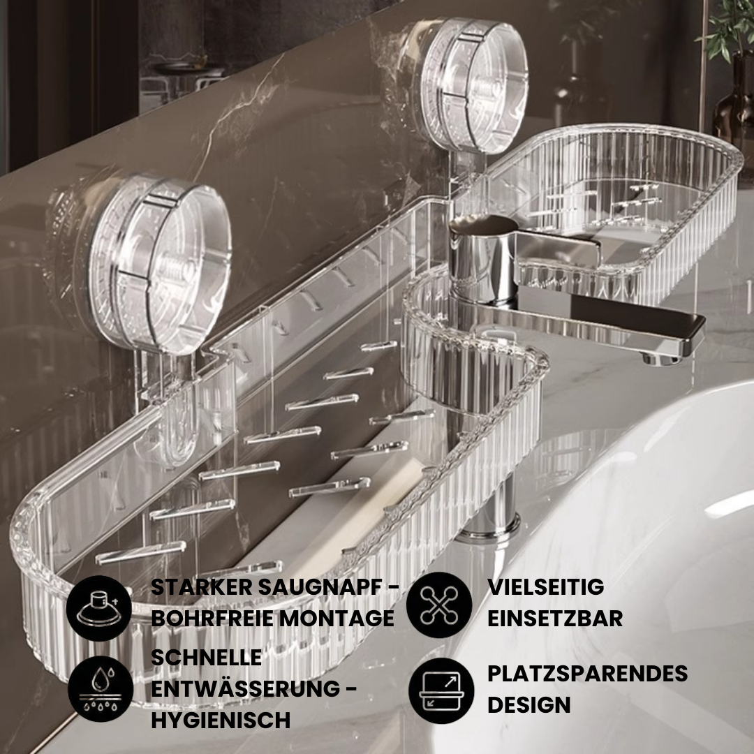 AquaHold Pro – Saugnapf Waschbecken Organizer für Küche & Bad