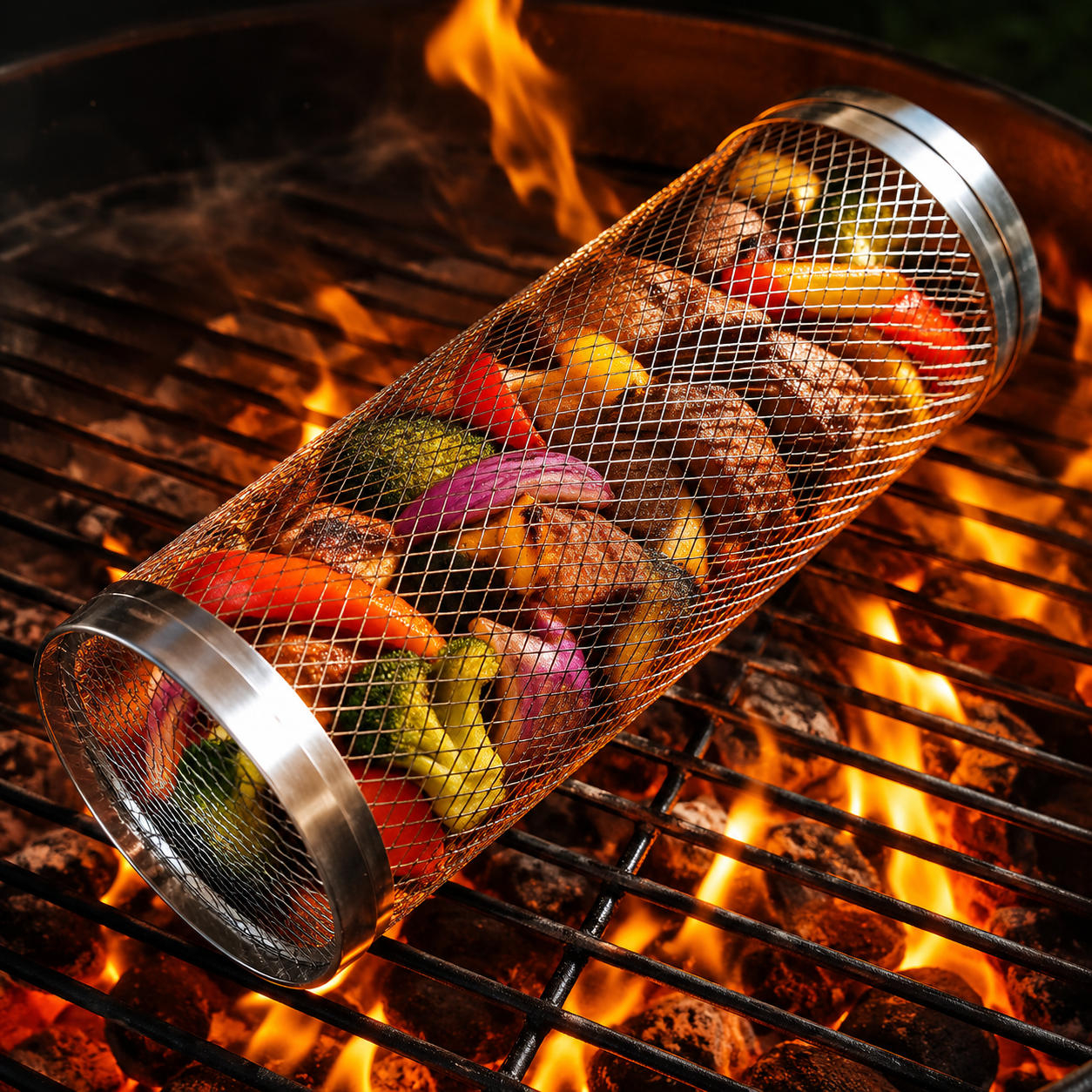 GrillMate Pro Edelstahl Grillkorb – Gleichmäßig grillen, entspannt genießen