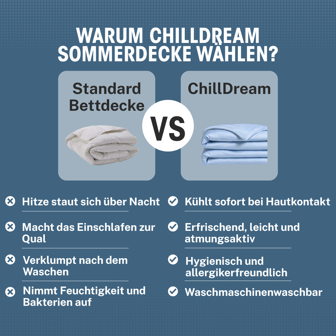 ChillDream Kühlende Sommerdecke – Angenehm schlafen ohne Schwitzen