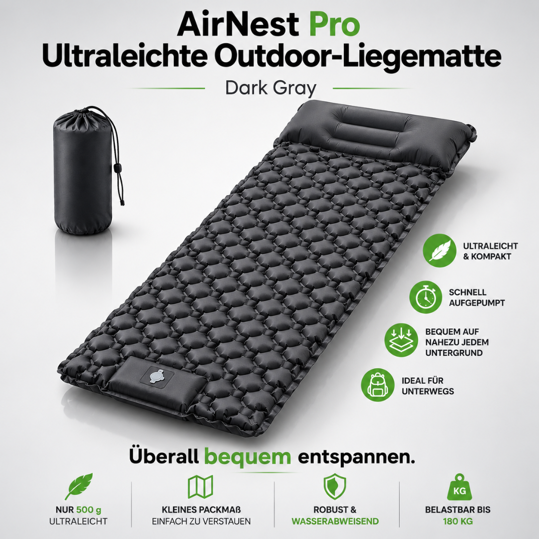 AirNest Pro Ultraleichte Outdoor-Liegematte – Überall bequem entspannen