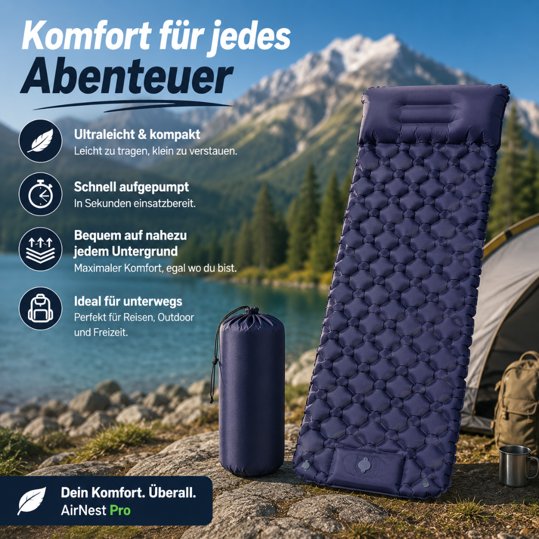 AirNest Pro Ultraleichte Outdoor-Liegematte – Überall bequem entspannen