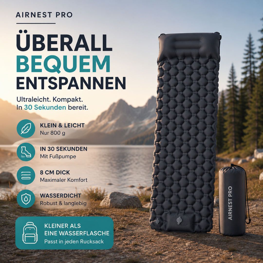 AirNest Pro Ultraleichte Outdoor-Liegematte – Überall bequem entspannen