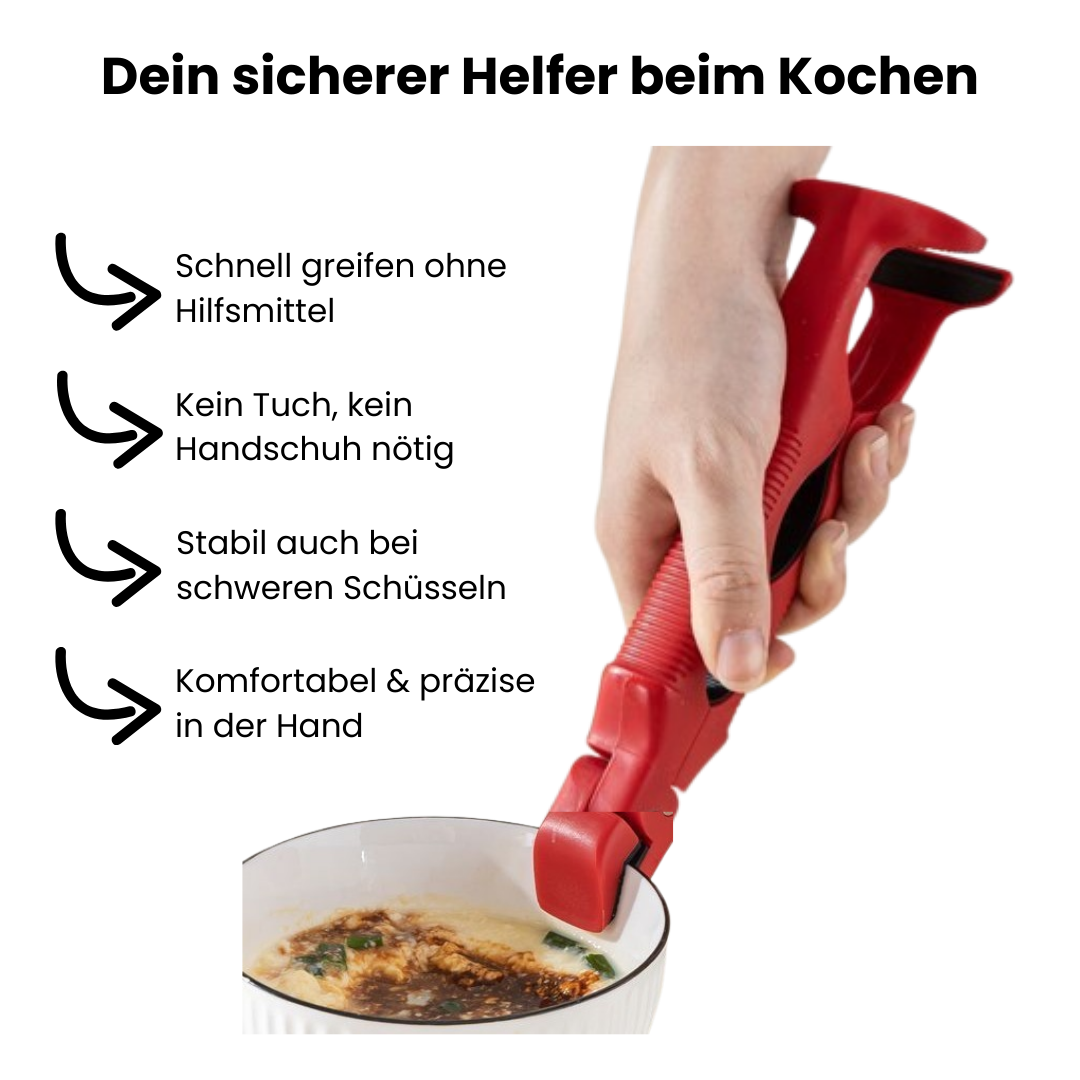 HeatGrip Pro 3‑in‑1 Silikon‑Küchenklemme – Sicher greifen, clever servieren