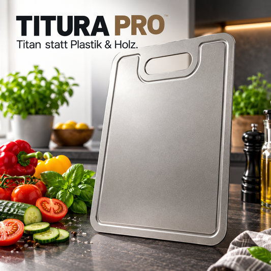 Titura Pro Titan-Schneidebrett – Sauber schneiden. Einfach reinigen.