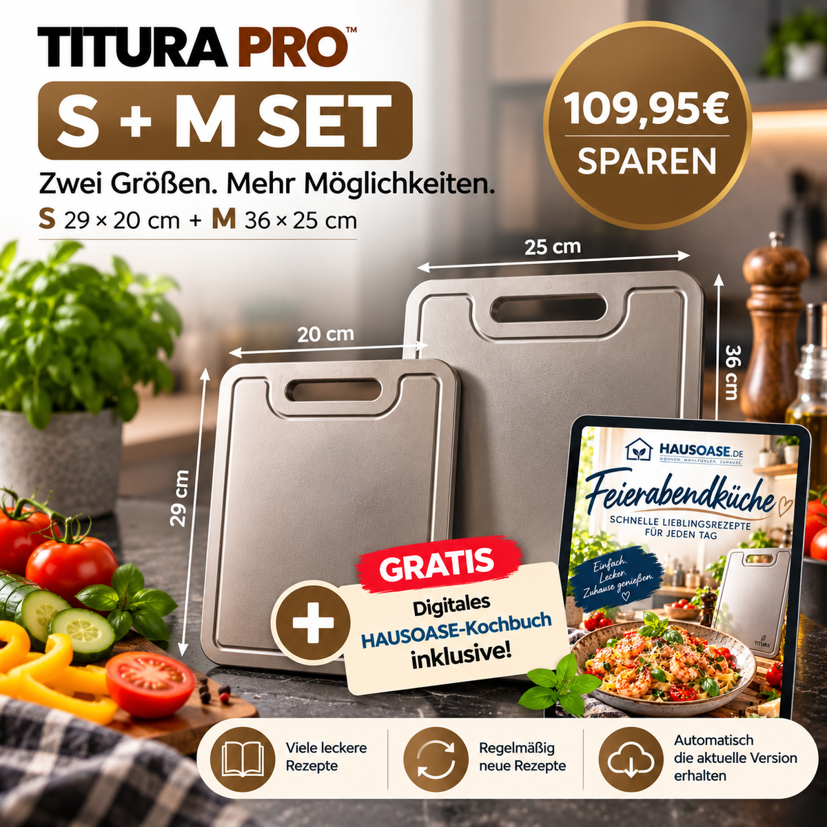 Titura Pro Titan-Schneidebrett