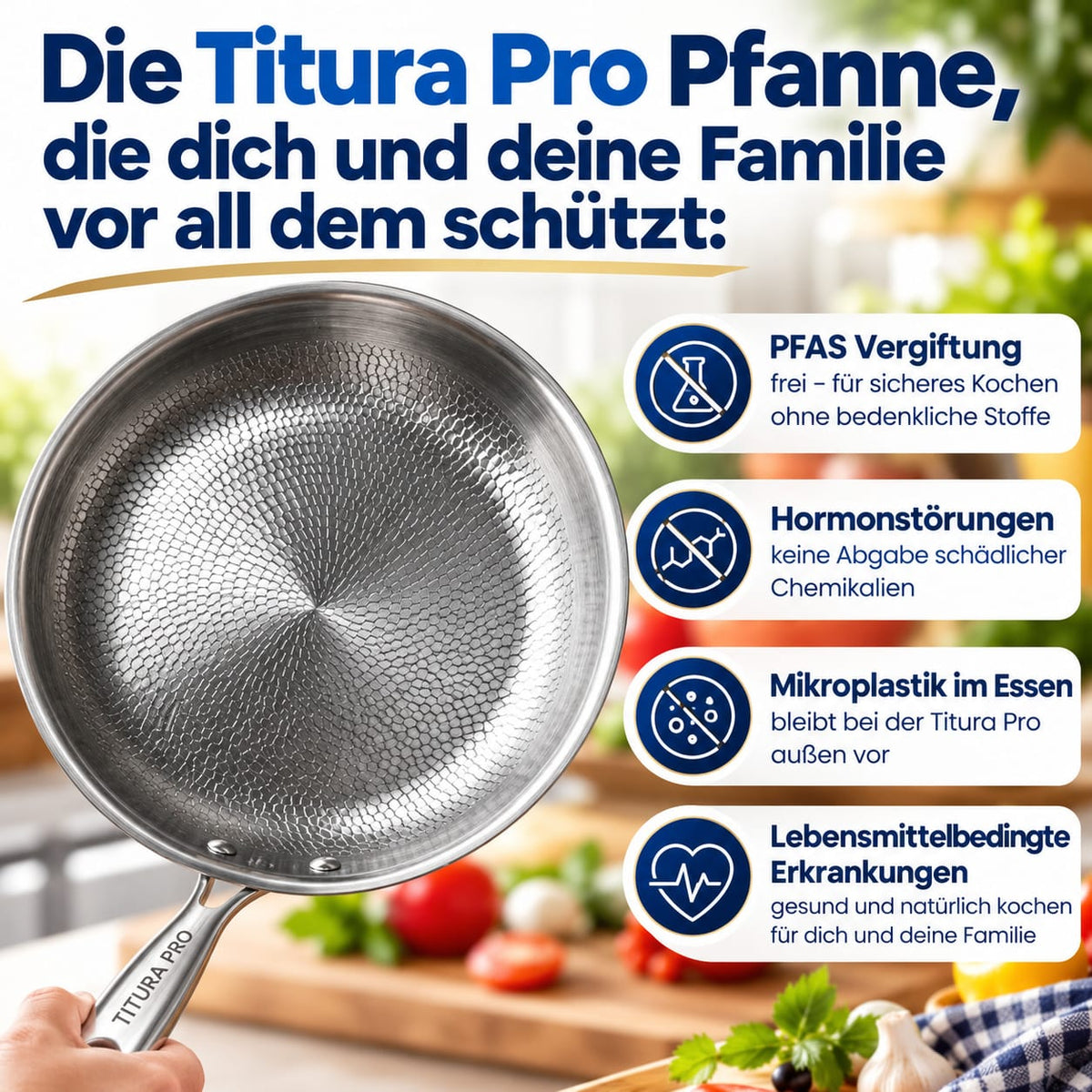 Titura Pro Titan-Pfanne – Einmal Titan. Nie wieder zurück.