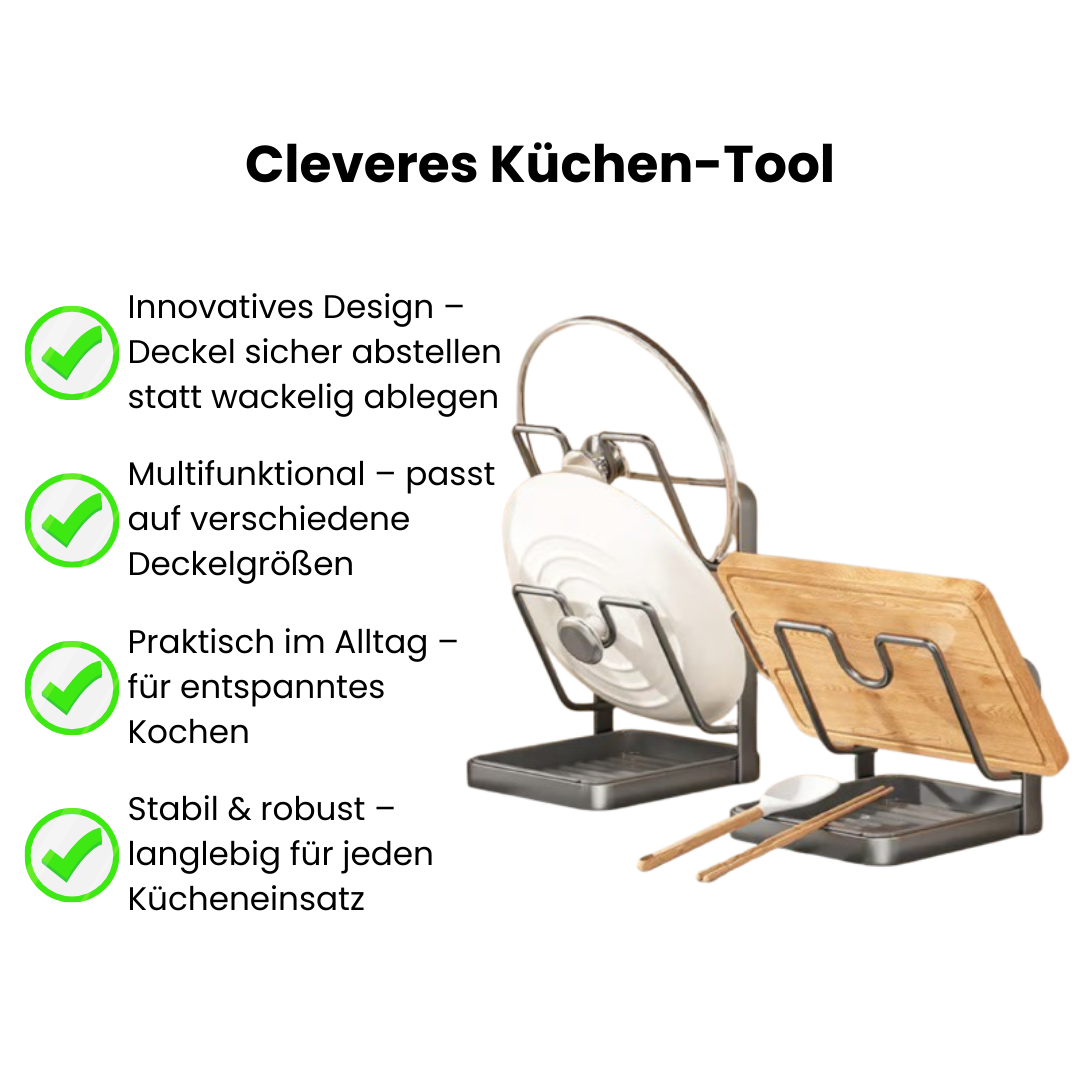 LidNest Pro Topfdeckelhalter – Deckel sauber ablegen, Küche ordentlich halten