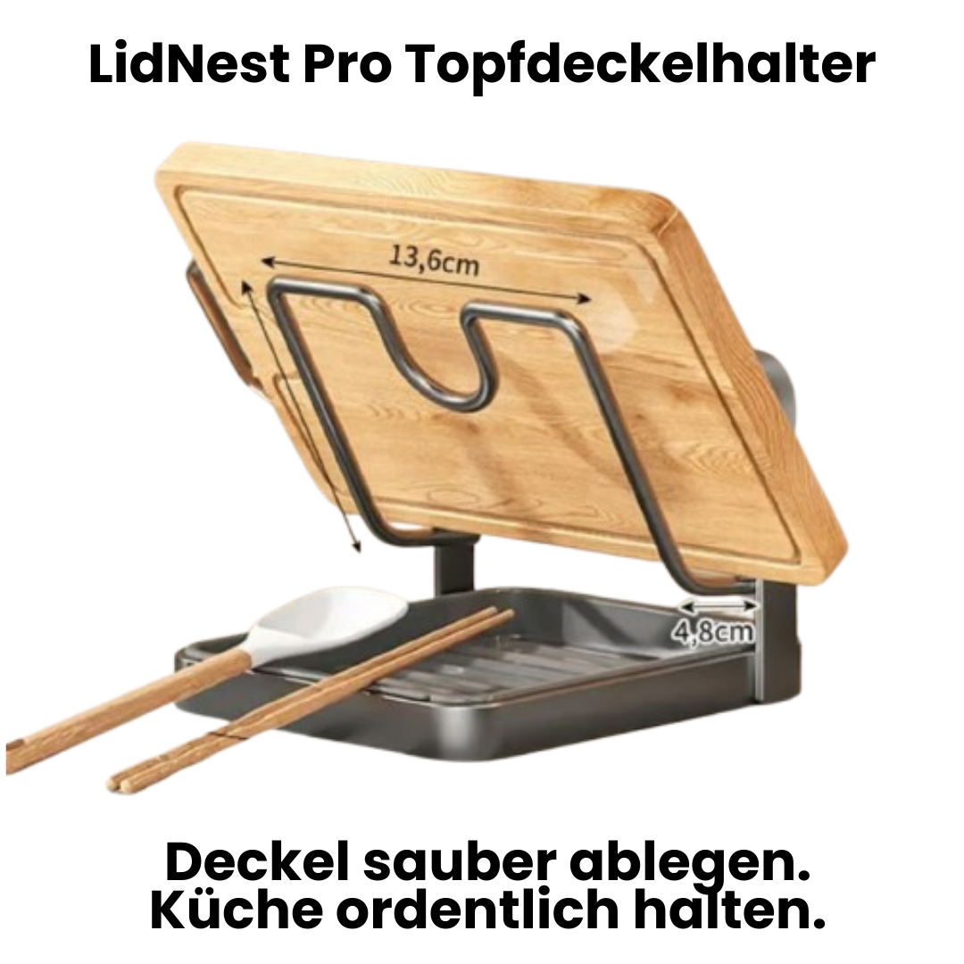 LidNest Pro Topfdeckelhalter – Deckel sauber ablegen, Küche ordentlich halten