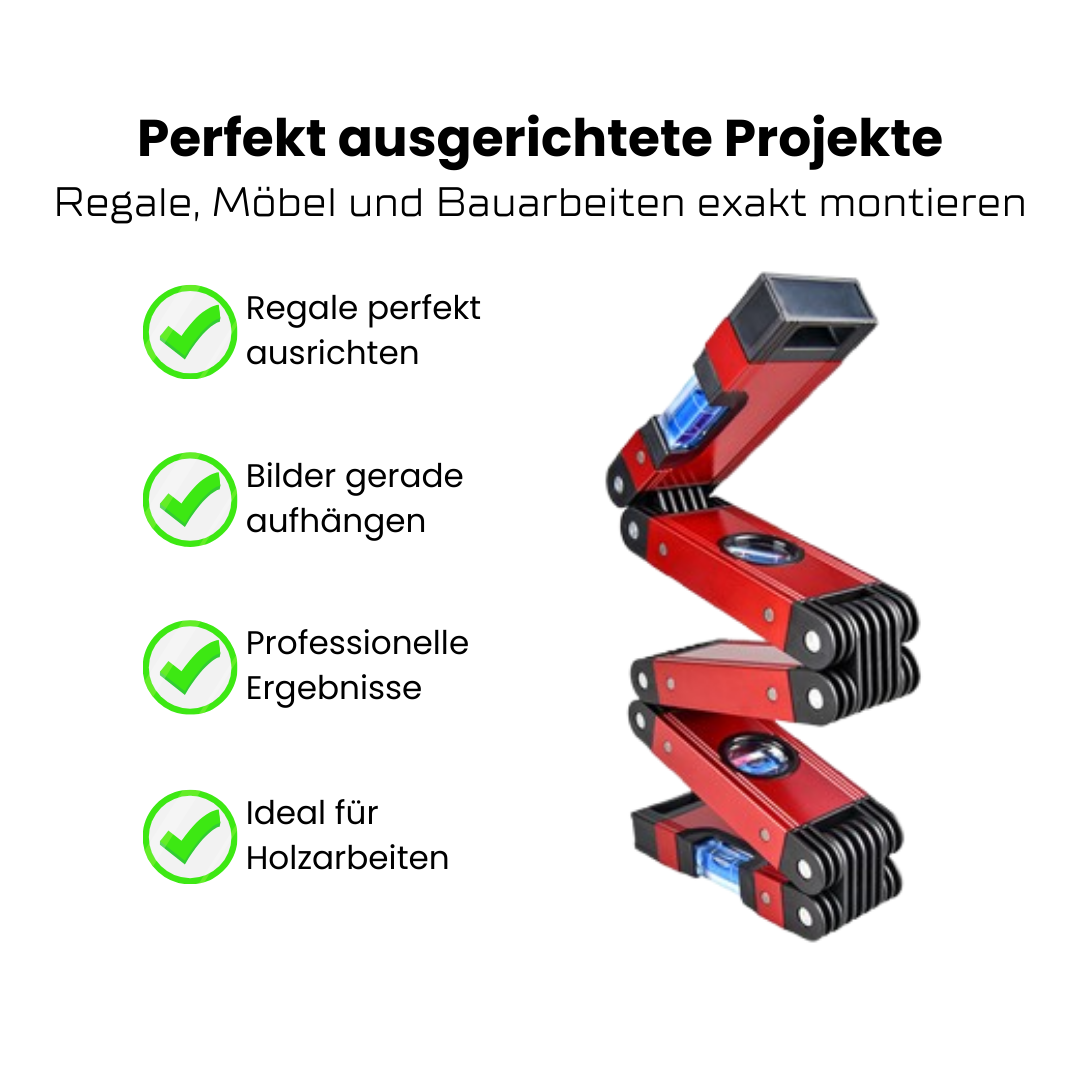 AngleMaster Pro Faltbare Winkel-Wasserwaage – Präzises Messen & Ausrichten für Heimwerker
