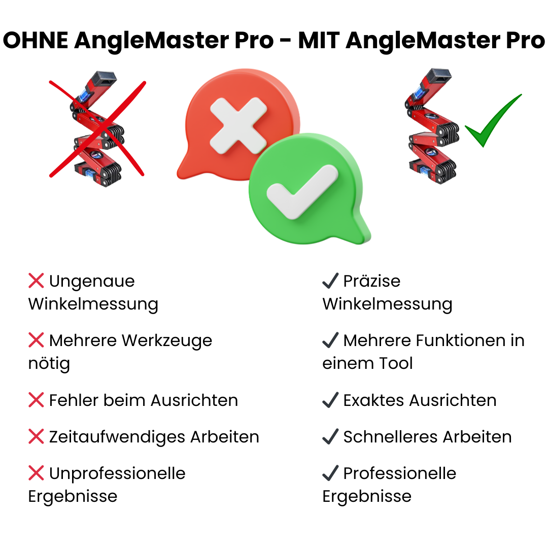 AngleMaster Pro Faltbare Winkel-Wasserwaage – Präzises Messen & Ausrichten für Heimwerker