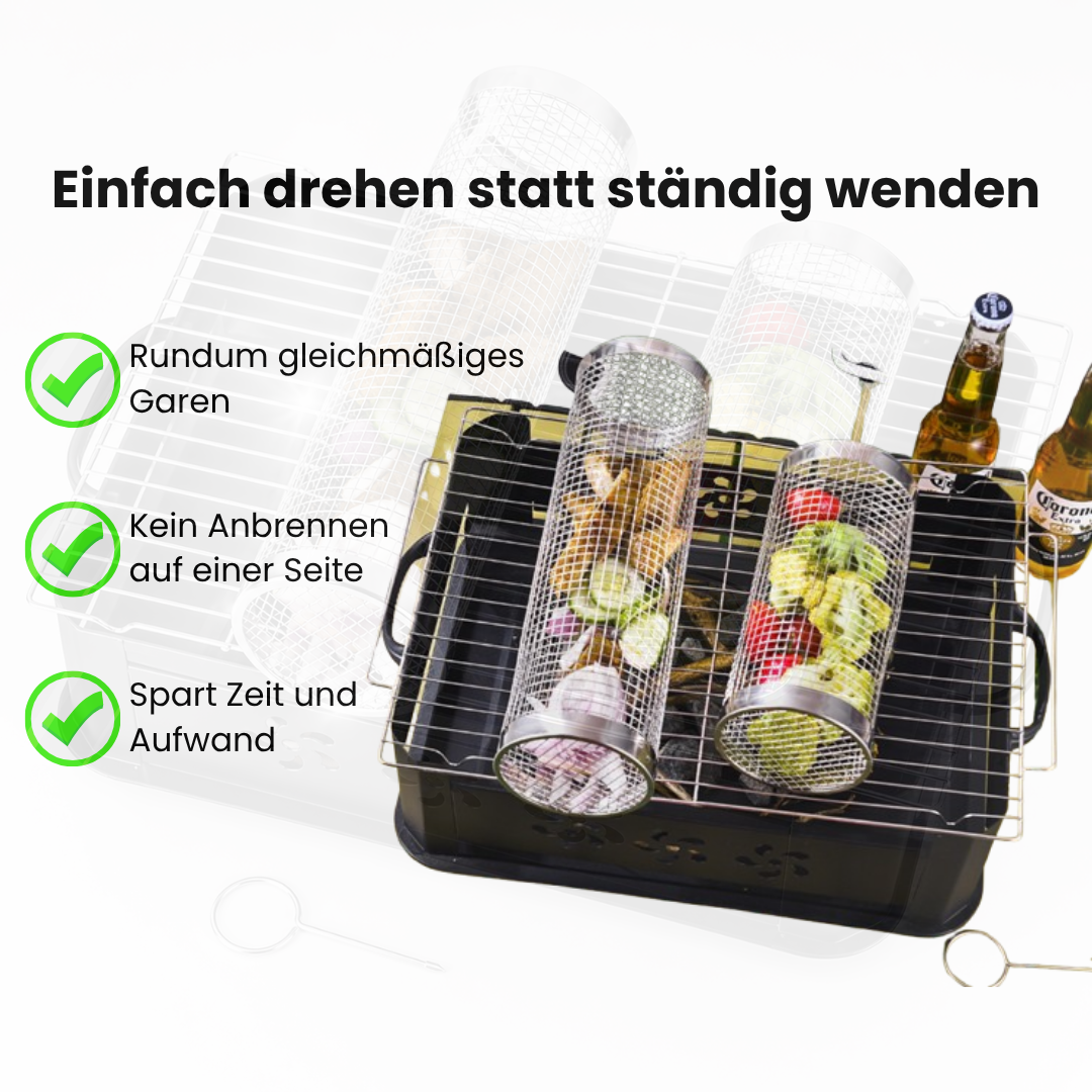 GrillMate Pro Edelstahl Grillkorb – Gleichmäßig grillen, entspannt genießen