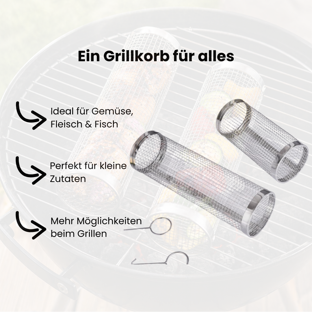 GrillMate Pro Edelstahl Grillkorb – Gleichmäßig grillen, entspannt genießen
