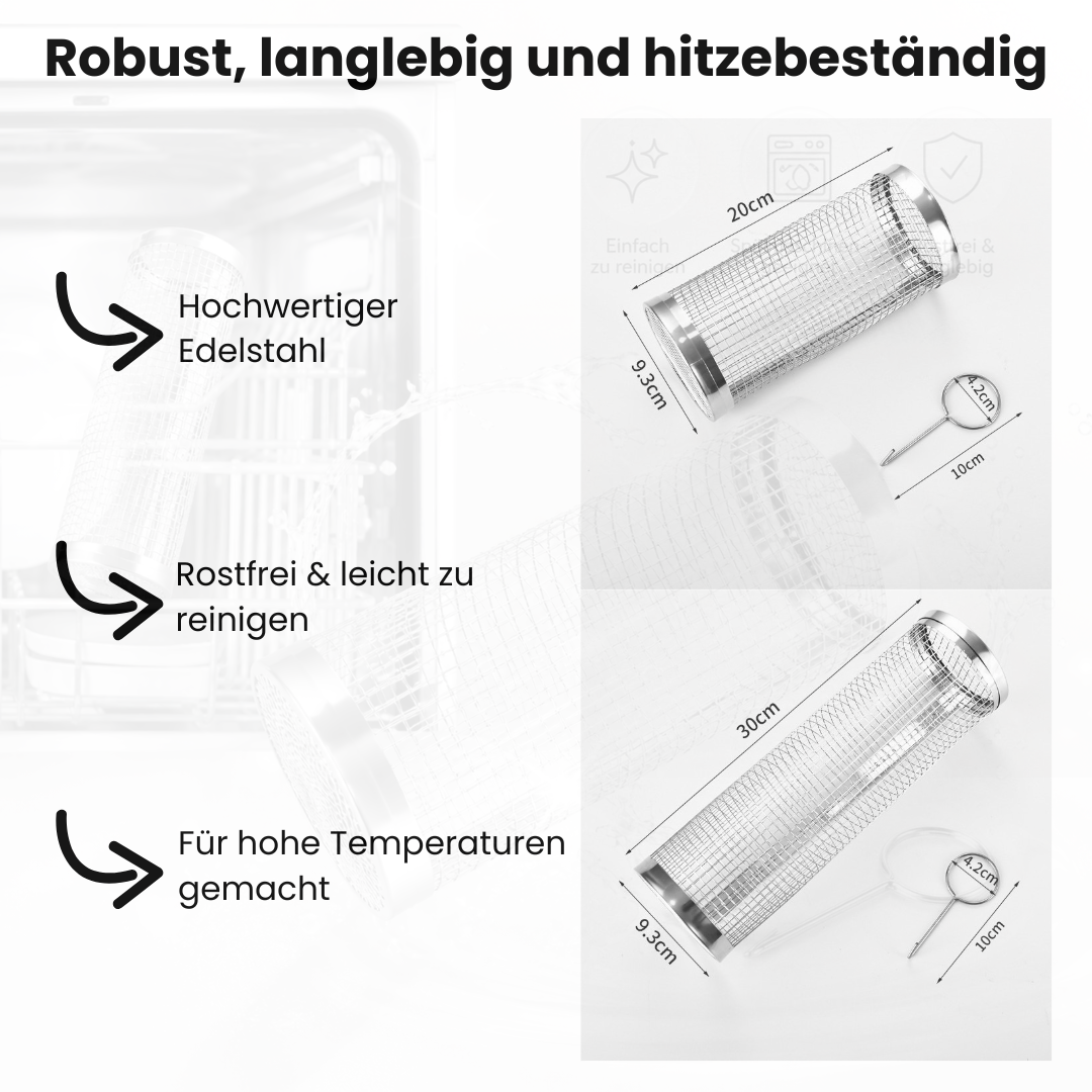GrillMate Pro Edelstahl Grillkorb – Gleichmäßig grillen, entspannt genießen