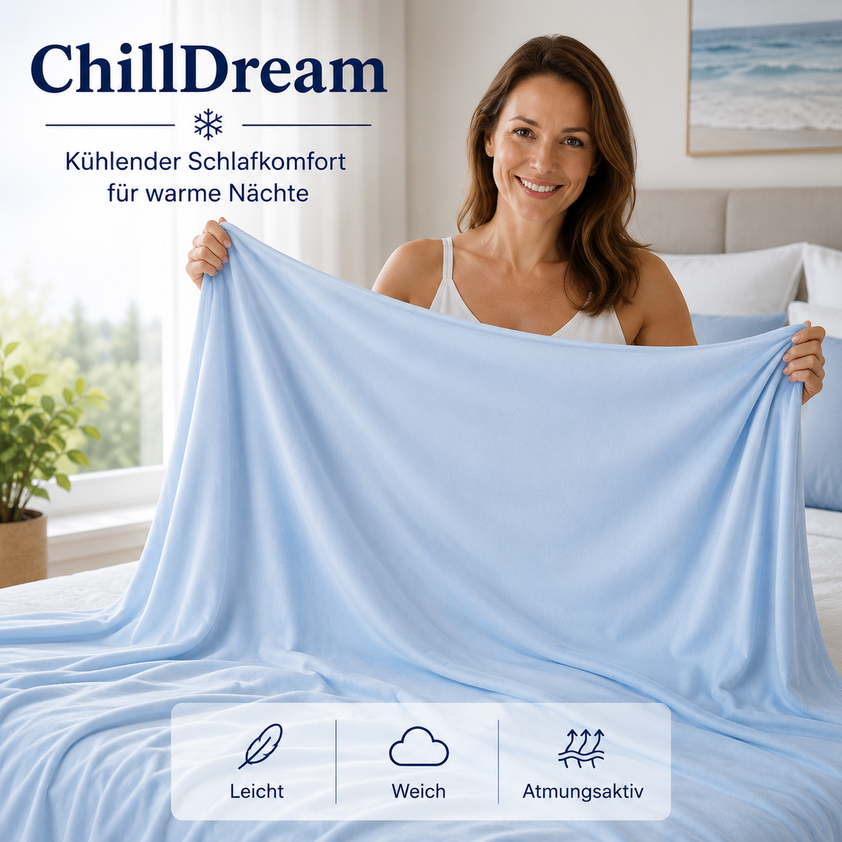 ChillDream Kühlende Sommerdecke – Erholsam schlafen ohne Schwitzen
